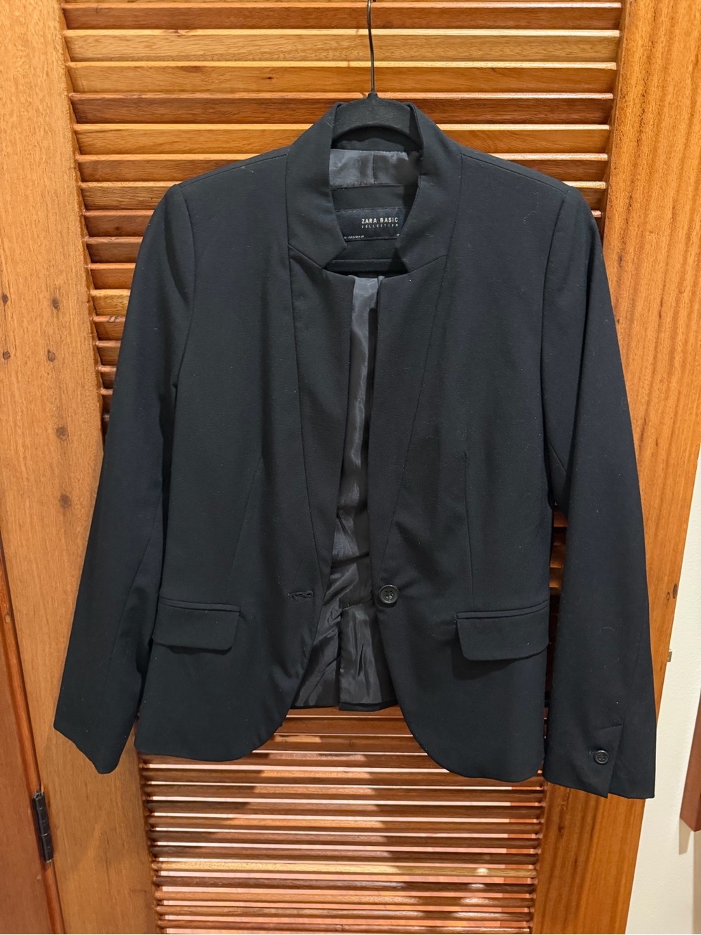 Zara Black Women's Single-Button Blazer